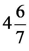 A mixed number in an improper fraction