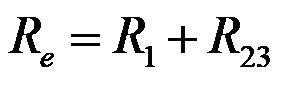 Formula for calculating total electrical resistance in a combined circuit