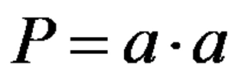 Formula for the area of a square