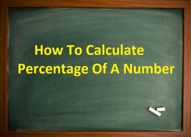 How To Calculate Percentage Of A Number