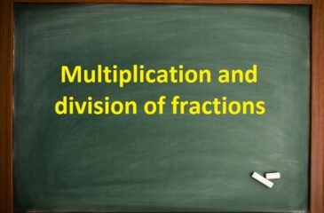 Multiplication and division of fractions