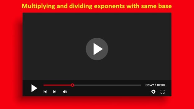 Multiplying and dividing exponents with same base - Math For All