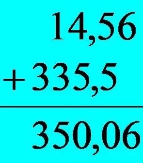 Result of addition and subtraction of decimals