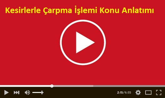 Kesirlerle Çarpma İşlemi Konu Anlatımı