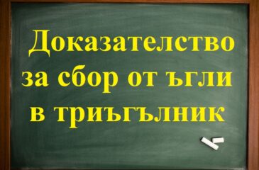 Доказателство за сбор от ъгли