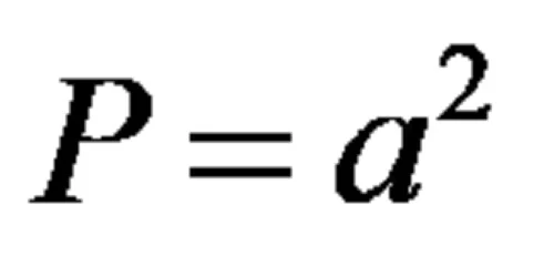 Формула за изчисляване на площта на квадрат