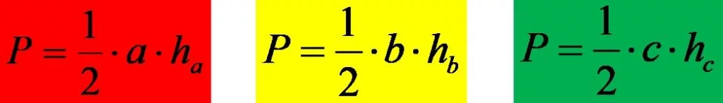 Формула за площта на триъгълник