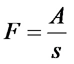Формула за изчисляване на сила чрез работа и изминато разстояние