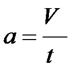 Формула за изчисляване на ускорението